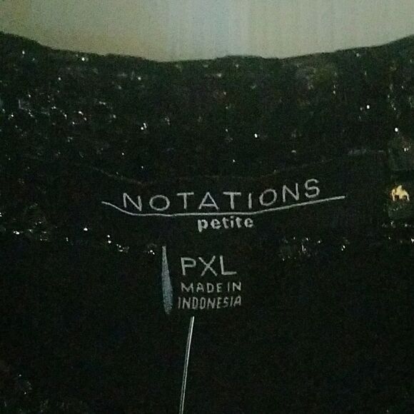 Notations black sparkling evening jacket Sz. PXL NWT - Picture 4 of 6